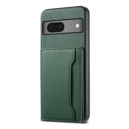 For Google Pixel 7 5G Calf Texture Card Bag Design Full Coverage Phone Case(Green) - Google Cases by PMC Jewellery | Online Shopping South Africa | PMC Jewellery | Buy Now Pay Later Mobicred