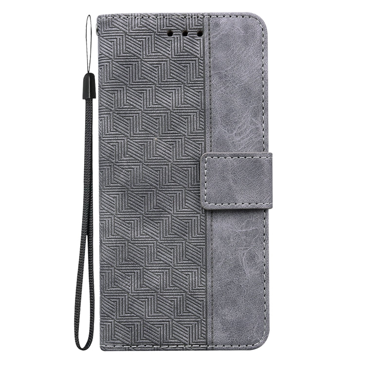 For Google Pixel 9 Pro 5G Geometric Embossed Leather Phone Case(Grey) - Google Cases by PMC Jewellery | Online Shopping South Africa | PMC Jewellery | Buy Now Pay Later Mobicred