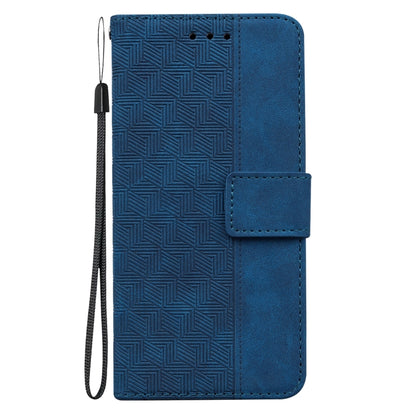 For Google Pixel 9 Pro 5G Geometric Embossed Leather Phone Case(Blue) - Google Cases by PMC Jewellery | Online Shopping South Africa | PMC Jewellery | Buy Now Pay Later Mobicred