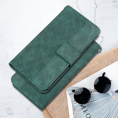 For Google Pixel 9 Pro 5G Geometric Embossed Leather Phone Case(Green) - Google Cases by PMC Jewellery | Online Shopping South Africa | PMC Jewellery | Buy Now Pay Later Mobicred