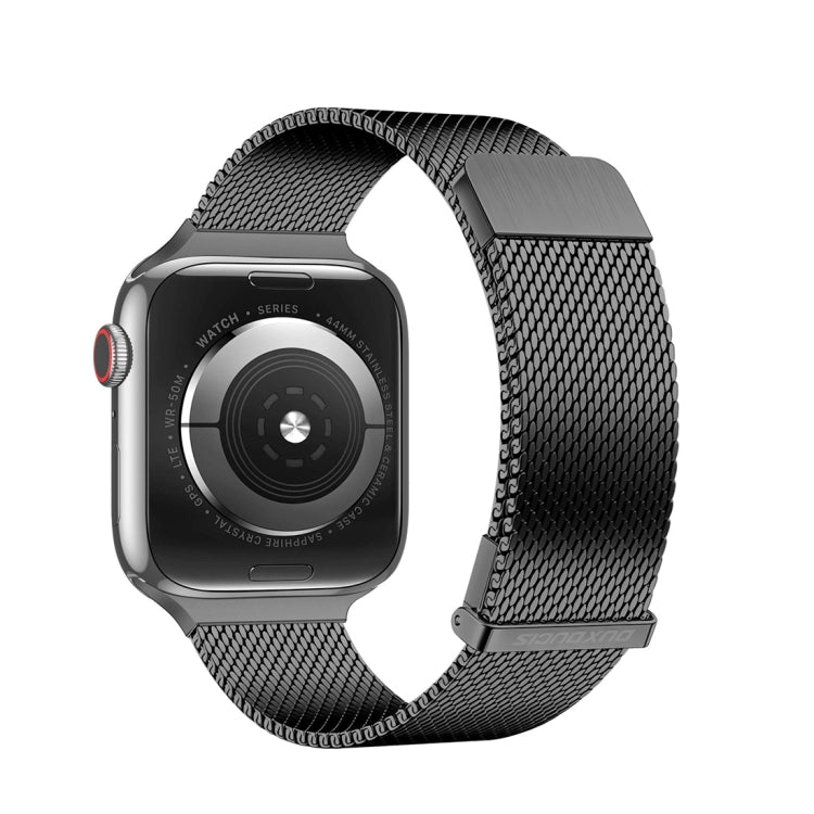 For Apple Watch Series 9 41mm DUX DUCIS Milanese Pro Series Stainless Steel Watch Band(Black) - Watch Bands by DUX DUCIS | Online Shopping South Africa | PMC Jewellery