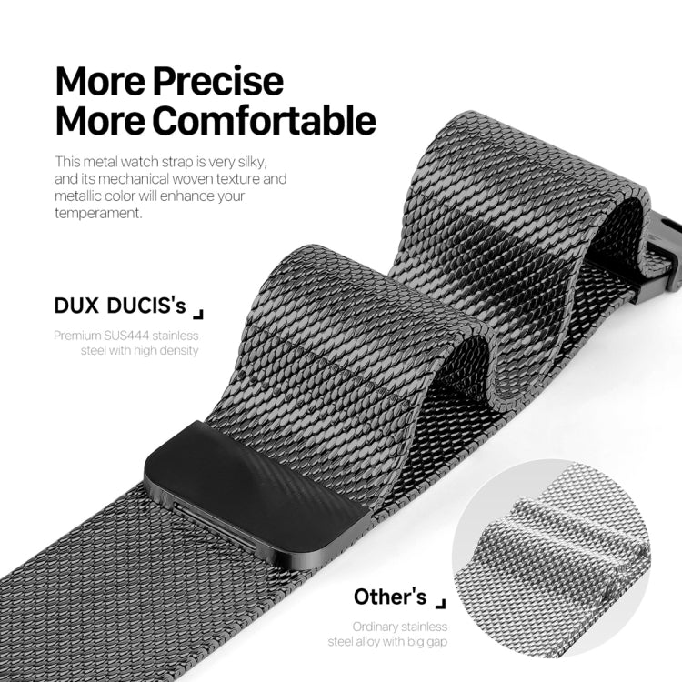 For Apple Watch Series 9 41mm DUX DUCIS Milanese Pro Series Stainless Steel Watch Band(Black) - Watch Bands by DUX DUCIS | Online Shopping South Africa | PMC Jewellery