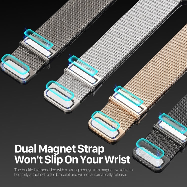 For Apple Watch Series 8 41mm DUX DUCIS Milanese Pro Series Stainless Steel Watch Band(Graphite) - Watch Bands by DUX DUCIS | Online Shopping South Africa | PMC Jewellery