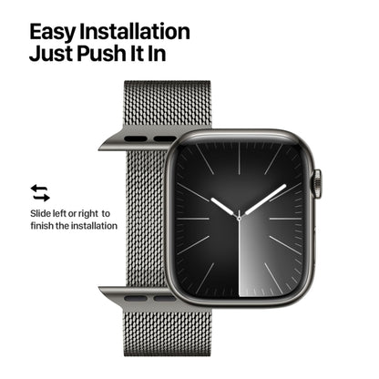 For Apple Watch Series 8 41mm DUX DUCIS Milanese Pro Series Stainless Steel Watch Band(Graphite) - Watch Bands by DUX DUCIS | Online Shopping South Africa | PMC Jewellery