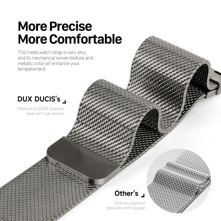 For Apple Watch Series 8 45mm DUX DUCIS Milanese Pro Series Stainless Steel Watch Band(Graphite) - Watch Bands by DUX DUCIS | Online Shopping South Africa | PMC Jewellery