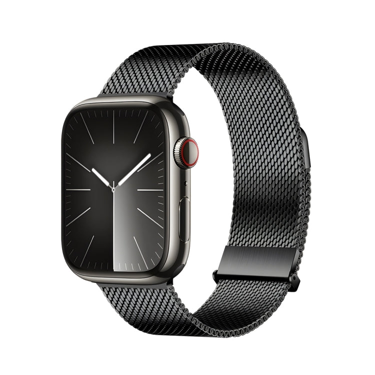 For Apple Watch Series 7 45mm DUX DUCIS Milanese Pro Series Stainless Steel Watch Band(Black) - Watch Bands by DUX DUCIS | Online Shopping South Africa | PMC Jewellery