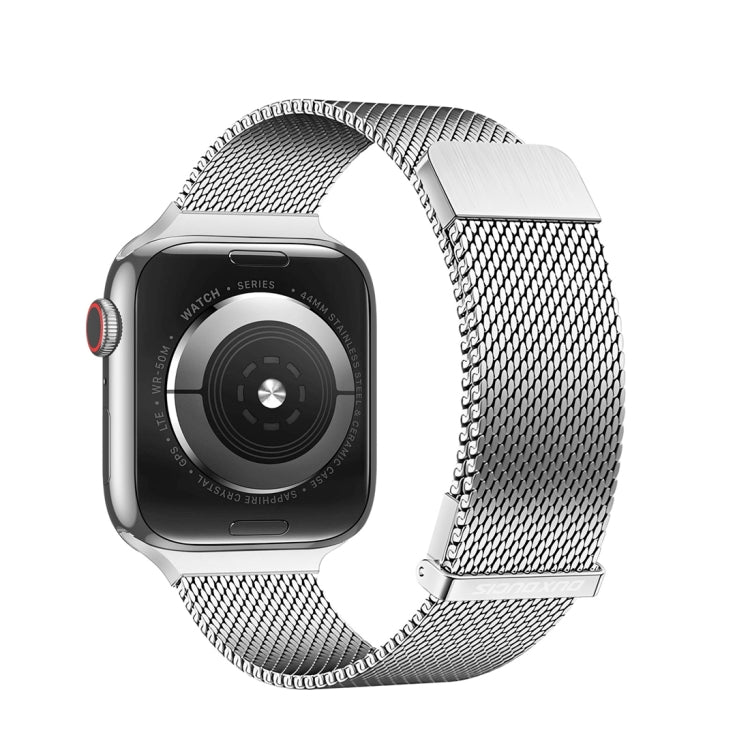 For Apple Watch 42mm DUX DUCIS Milanese Pro Series Stainless Steel Watch Band(Silver) - Watch Bands by DUX DUCIS | Online Shopping South Africa | PMC Jewellery