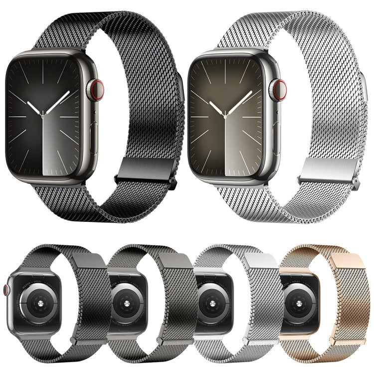 For Apple Watch Series 9 45mm DUX DUCIS Milanese Pro Series Stainless Steel Watch Band(Graphite) - Watch Bands by DUX DUCIS | Online Shopping South Africa | PMC Jewellery