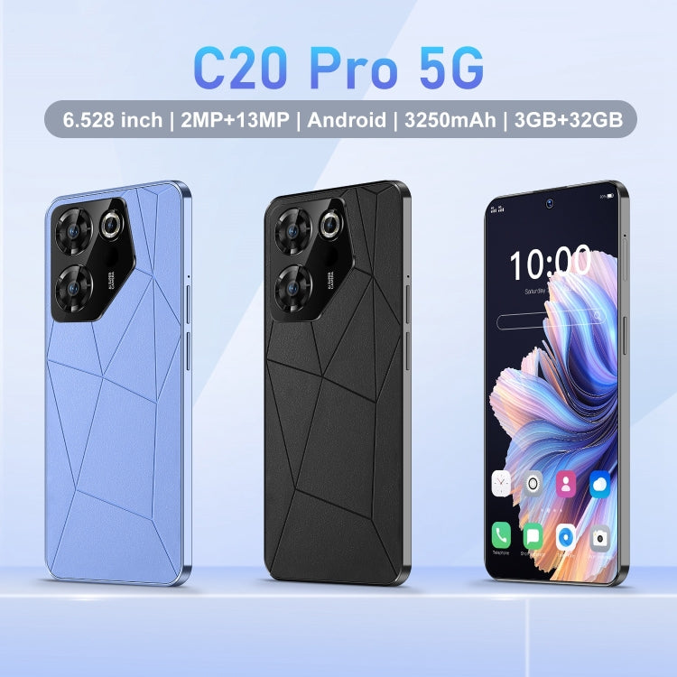 C20 Pro 5G / U32, 3GB+32GB, 6.528 inch Face Identification Android 10.0 MTK6737 Quad Core, Network: 4G, OTG, Dual SIM(Black) -  by PMC Jewellery | Online Shopping South Africa | PMC Jewellery