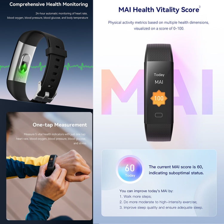 S5-4 Smart Bracelet IP68 Waterproof Heart Rate Sport Fitness Tracker Smart Watch(Black) - Smart Wristbands by PMC Jewellery | Online Shopping South Africa | PMC Jewellery