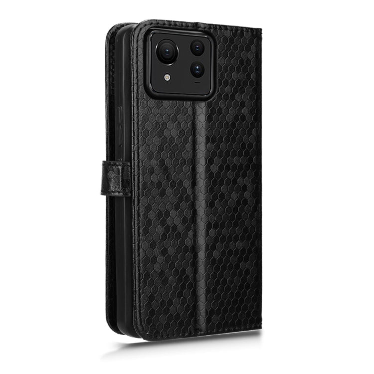 For Asus Zenfone 11 Ultra Honeycomb Dot Texture Leather Phone Case(Black) - ASUS Cases by PMC Jewellery | Online Shopping South Africa | PMC Jewellery | Buy Now Pay Later Mobicred