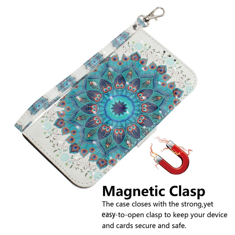 For Google Pixel 9 3D Colored Horizontal Flip Leather Phone Case(Peacock Wreath) - Google Cases by PMC Jewellery | Online Shopping South Africa | PMC Jewellery | Buy Now Pay Later Mobicred