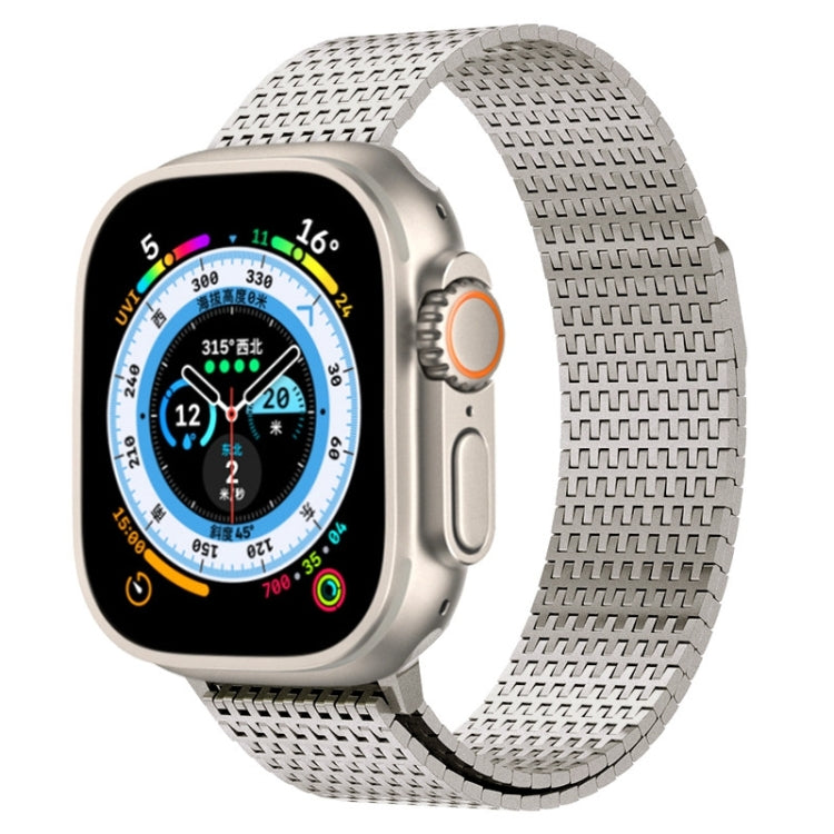 For Apple Watch Ultra 2 49mm Milanese Loop Magnetic Clasp Stainless Steel Watch Band(Titanium Gold) - Watch Bands by PMC Jewellery | Online Shopping South Africa | PMC Jewellery