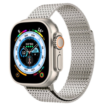 For Apple Watch 42mm Milanese Loop Magnetic Clasp Stainless Steel Watch Band(Titanium Gold) - Watch Bands by PMC Jewellery | Online Shopping South Africa | PMC Jewellery