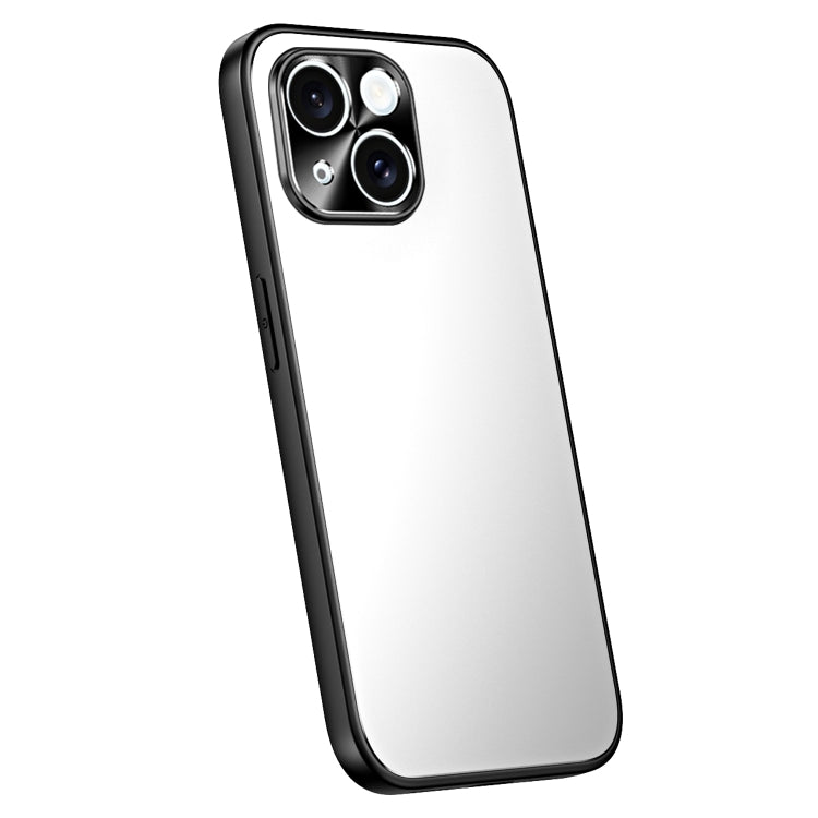 For iPhone 15 R-JUST RJ-61 Electroplating Frosted TPU + PC Phone Case(Silver) - iPhone 15 Cases by R-JUST | Online Shopping South Africa | PMC TechLife