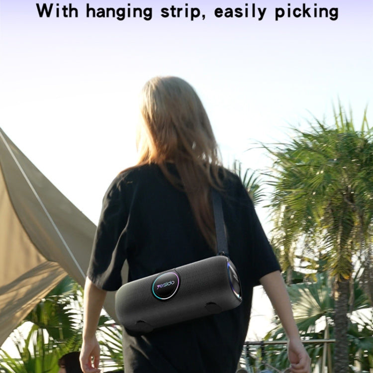 Yesido YSW21 Outdoor Portable Wireless Bluetooth Speaker with Microphone(Black) - Desktop Speaker by Yesido | Online Shopping South Africa | PMC Jewellery | Buy Now Pay Later Mobicred