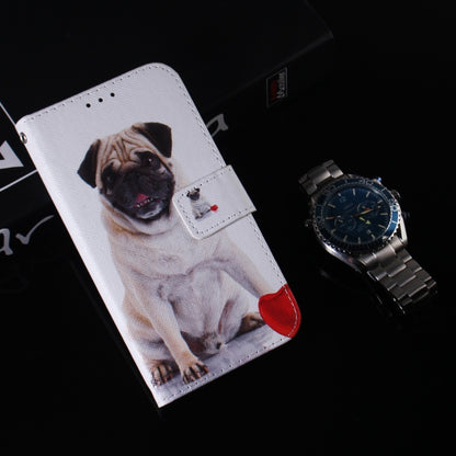 For Google Pixel 9 Pro Coloured Drawing Flip Leather Phone Case(Pug) - Google Cases by PMC Jewellery | Online Shopping South Africa | PMC Jewellery | Buy Now Pay Later Mobicred