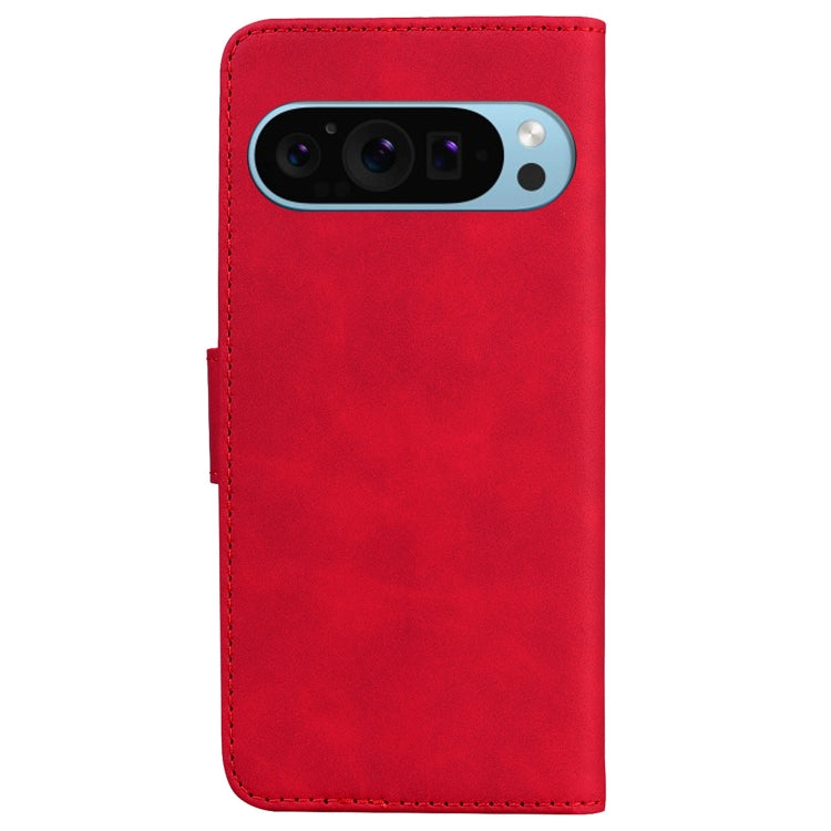 For Google Pixel 9 Skin Feel Pure Color Flip Leather Phone Case(Red) - Google Cases by PMC Jewellery | Online Shopping South Africa | PMC Jewellery | Buy Now Pay Later Mobicred