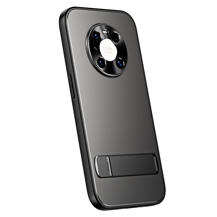 For Huawei Mate 40 R-JUST RJ-61 Electroplating Frosted TPU + PC Phone Case with Holder(Grey) - Huawei Cases by R-JUST | Online Shopping South Africa | PMC TechLife