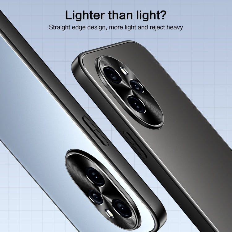 For Honor 100 Pro R-JUST RJ-61 Electroplating Frosted TPU + PC Phone Case(Grey) - Honor Cases by R-JUST | Online Shopping South Africa | PMC TechLife | Buy Now Pay Later Mobicred
