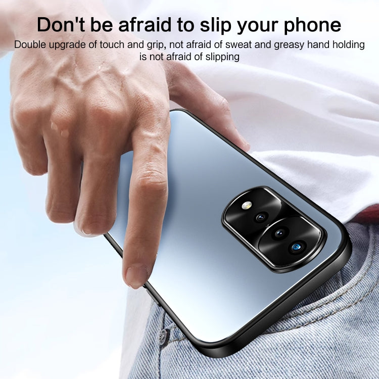 For Honor 70 R-JUST RJ-61 Electroplating Frosted TPU + PC Phone Case(Grey) - Honor Cases by R-JUST | Online Shopping South Africa | PMC TechLife | Buy Now Pay Later Mobicred