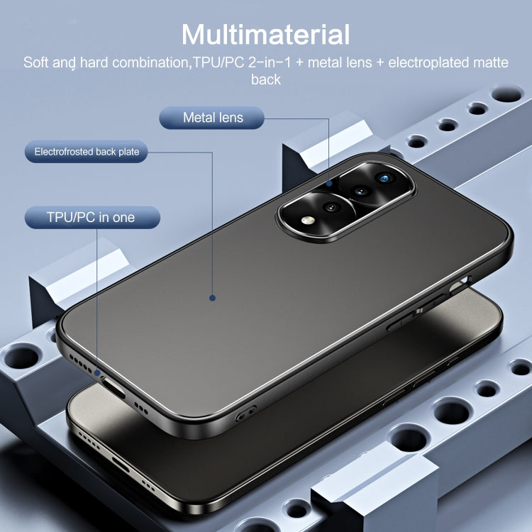 For Honor 70 Pro R-JUST RJ-61 Electroplating Frosted TPU + PC Phone Case(Grey) - Honor Cases by R-JUST | Online Shopping South Africa | PMC TechLife