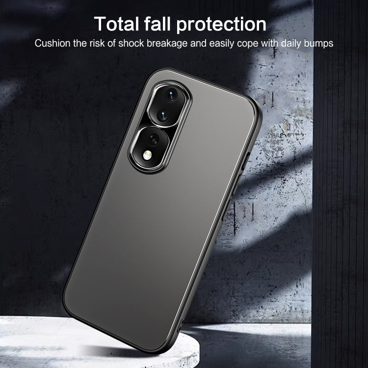 For Honor 80 Pro R-JUST RJ-61 Electroplating Frosted TPU + PC Phone Case with Holder(Silver) - Honor Cases by R-JUST | Online Shopping South Africa | PMC TechLife | Buy Now Pay Later Mobicred