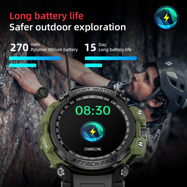 LOKMAT ATTACK Pro 1.32 inch BT5.1 Smart Sport Watch, Support Bluetooth Call / Sleep / Blood Oxygen / Heart Rate / Blood Pressure Health Monitor(Blue) - Smart Watches by Lokmat | Online Shopping South Africa | PMC Jewellery | Buy Now Pay Later Mobicred