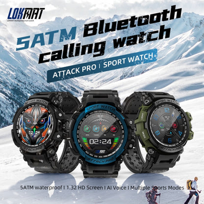 LOKMAT ATTACK Pro 1.32 inch BT5.1 Smart Sport Watch, Support Bluetooth Call / Sleep / Blood Oxygen / Heart Rate / Blood Pressure Health Monitor(Black) - Smart Watches by Lokmat | Online Shopping South Africa | PMC Jewellery