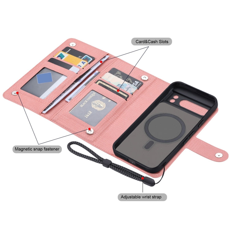 For Google Pixel 8 Pro ViLi GHA Series Shockproof MagSafe RFID Leather Attraction Horizontal Flip Phone Case(Pink) - Google Cases by ViLi | Online Shopping South Africa | PMC Jewellery | Buy Now Pay Later Mobicred