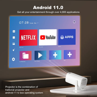 GXMO P30 Android 11 OS HD Portable WiFi Projector, Plug Type:US Plug(White) - Mini Projector by GXMO | Online Shopping South Africa | PMC Jewellery | Buy Now Pay Later Mobicred