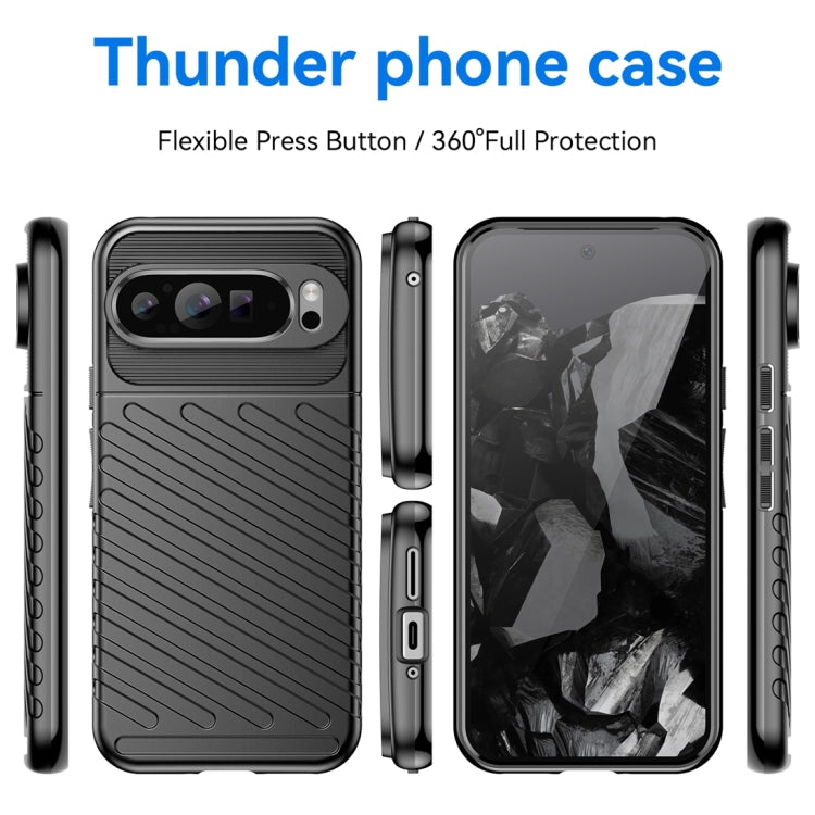 For Google Pixel 9 Pro XL Thunderbolt Shockproof TPU Phone Case(Black) - Google Cases by PMC Jewellery | Online Shopping South Africa | PMC Jewellery | Buy Now Pay Later Mobicred