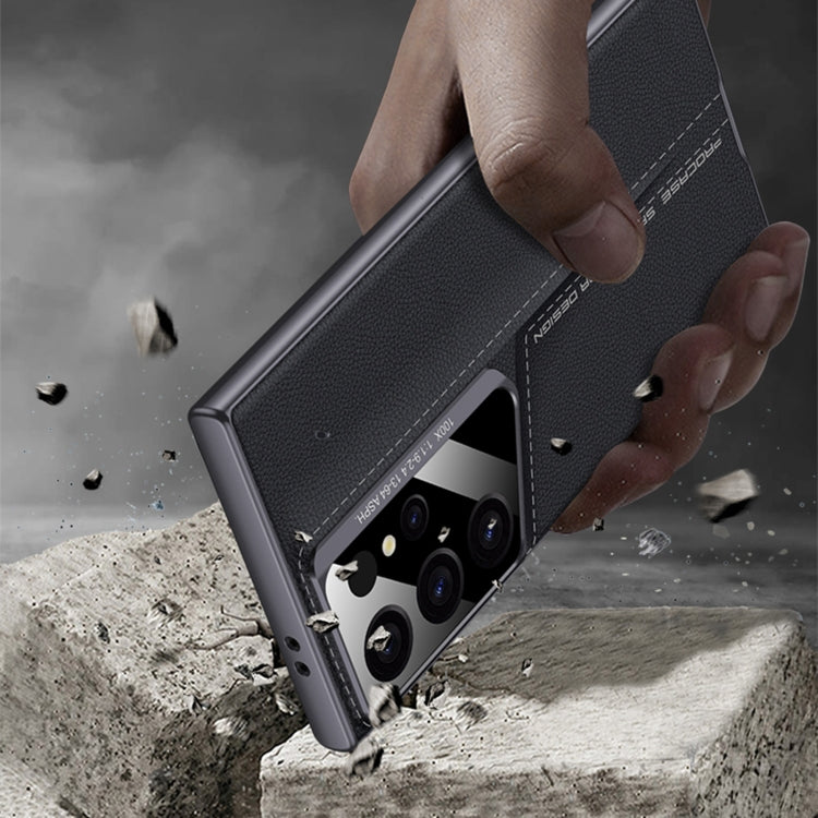 For Samsung Galaxy S24 Ultra 5G GKK Blade Ultra-thin Leather Full Coverage Phone Case(Grey) - free shipping - PMC Jewellery - Order now!