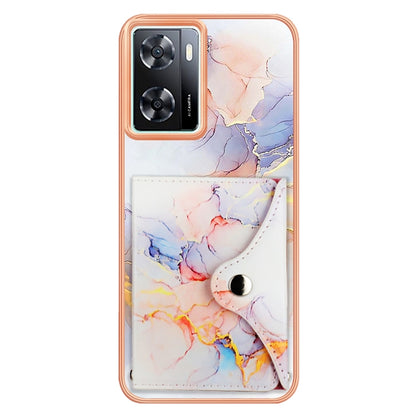 For OnePlus Nord N300 Marble Pattern IMD Card Slot Phone Case(Galaxy Marble White) - OnePlus Cases by PMC Jewellery | Online Shopping South Africa | PMC Jewellery | Buy Now Pay Later Mobicred