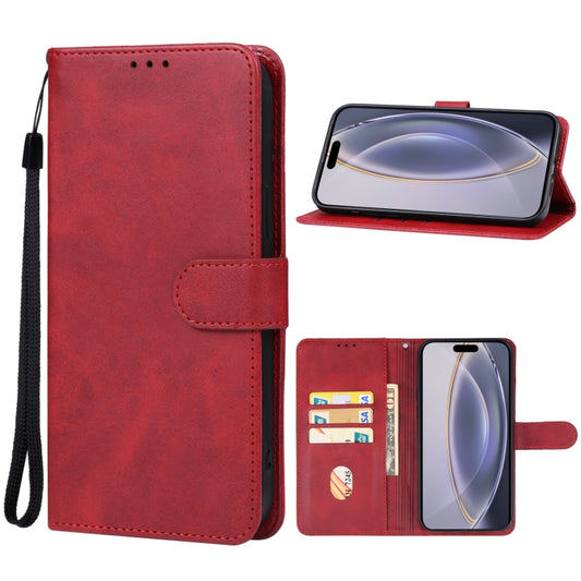 For iPhone 16 Pro Max Leather Phone Case(Red) - More iPhone Cases by PMC Jewellery | Online Shopping South Africa | PMC Jewellery