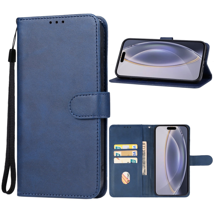 For iPhone 16 Pro Leather Phone Case(Blue) - iPhone 16 Pro Cases by PMC Jewellery | Online Shopping South Africa | PMC Jewellery | Buy Now Pay Later Mobicred