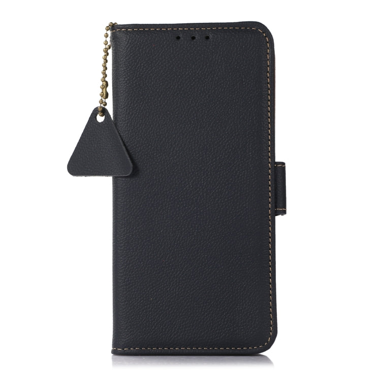 For OnePlus CE4 Lite Side-Magnetic TJ Genuine Leather RFID Phone Case(Blue) - OnePlus Cases by PMC TechLife | Online Shopping South Africa | PMC TechLife | Buy Now Pay Later Mobicred