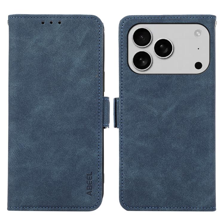For iPhone 17 Pro ABEEL Frosted Magnetic RFID Leather Phone Case(Blue) - free shipping - PMc TechLife - Order now!