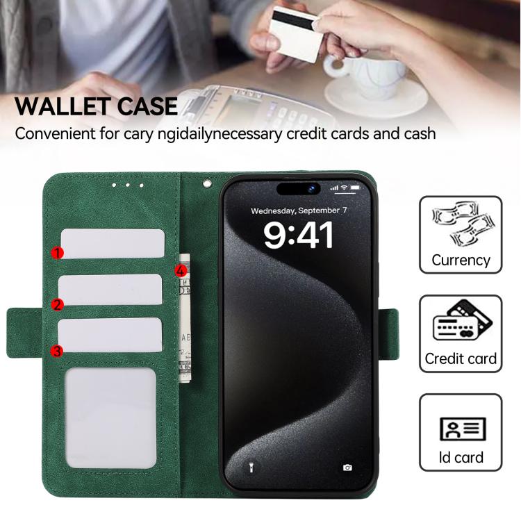 For iPhone 17 Pro Max ABEEL Frosted Magnetic RFID Leather Phone Case(Green) - free shipping - PMc TechLife - Order now!