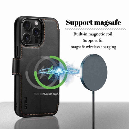 For iPhone 14 / 13 ESEBLE E1 Nappa Texture MagSafe Holder Leather Phone Case(Black) - iPhone 14 Cases by ESEBLE | Online Shopping South Africa | PMC Jewellery | Buy Now Pay Later Mobicred