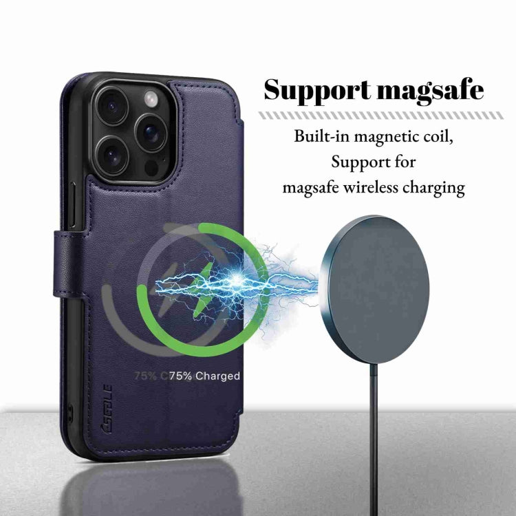 For iPhone 15 Pro Max ESEBLE E1 Nappa Texture MagSafe Holder Leather Phone Case(Dark Blue) - iPhone 15 Pro Max Cases by ESEBLE | Online Shopping South Africa | PMC Jewellery | Buy Now Pay Later Mobicred