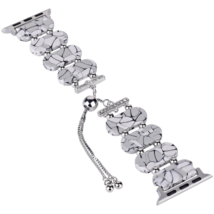 For Apple Watch Series 4 44mm Resin Retractable Chain Watch Band(Cracks) - Watch Bands by PMC TechLife | Online Shopping South Africa | PMC TechLife