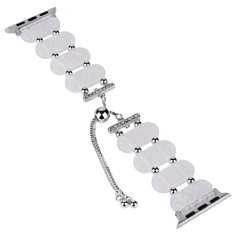 For Apple Watch Series 2 38mm Resin Retractable Chain Watch Band(Fluorescent) - Watch Bands by PMC TechLife | Online Shopping South Africa | PMC TechLife