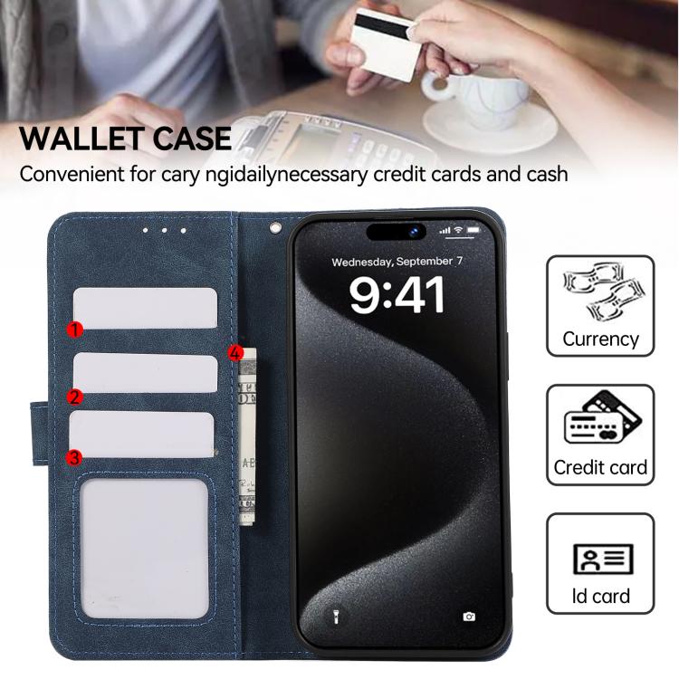 For iPhone 17 ABEEL Color Block Magnetic RFID Leather Phone Case(Blue-Brown) - free shipping - PMc TechLife - Order now!