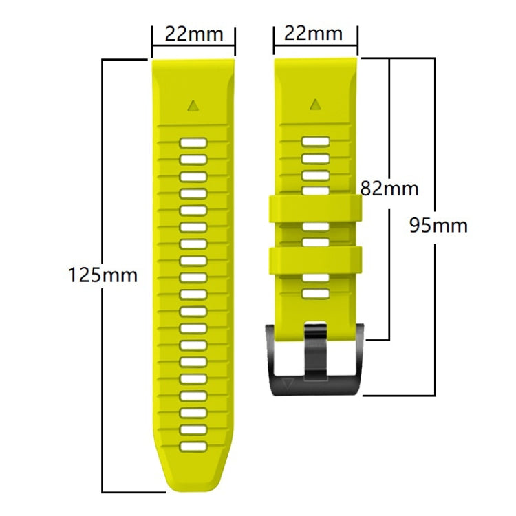 For Garmin Fenix 7 Pro 22mm Solid Color Steel Buckle Silicone Quick Release Watch Band(Red) - Watch Bands by PMC Jewellery | Online Shopping South Africa | PMC Jewellery