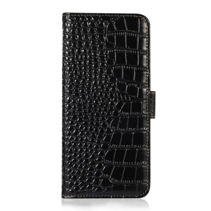 For Google Pixel 9 Pro Crocodile Top Layer Cowhide Leather Phone Case(Black) - Google Cases by PMC Jewellery | Online Shopping South Africa | PMC Jewellery | Buy Now Pay Later Mobicred