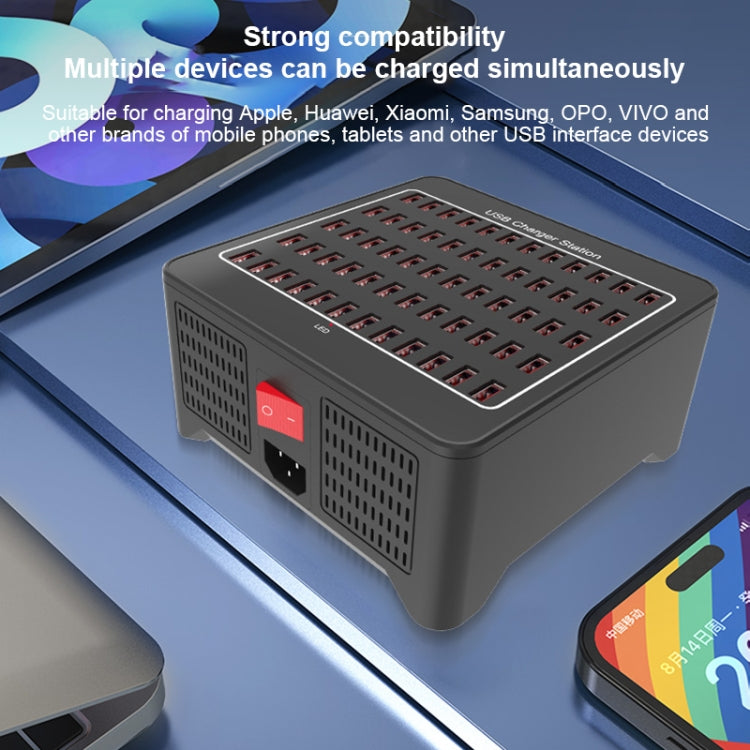 YFY-A78 300W 60 Ports USB Smart Charging Station(EU Plug) - Multifunction Charger by PMC Jewellery | Online Shopping South Africa | PMC Jewellery | Buy Now Pay Later Mobicred