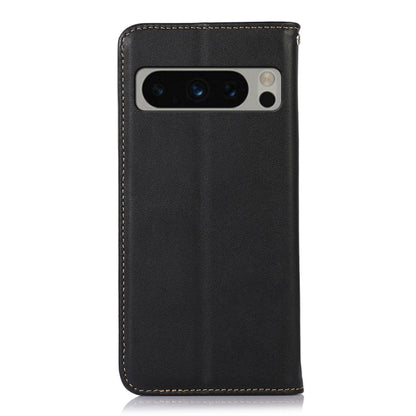 For Google Pixel 9 Pro KHAZNEH Nappa Top Layer Cowhide Leather Phone Case(Black) - Google Cases by PMC Jewellery | Online Shopping South Africa | PMC Jewellery | Buy Now Pay Later Mobicred