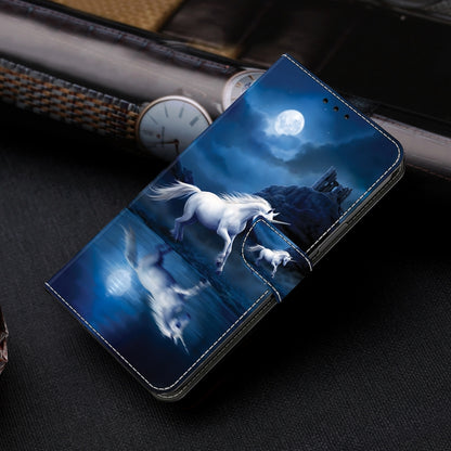 For Google Pixel 9 Crystal Painted Leather Phone case(White Horse) - Google Cases by PMC Jewellery | Online Shopping South Africa | PMC Jewellery | Buy Now Pay Later Mobicred