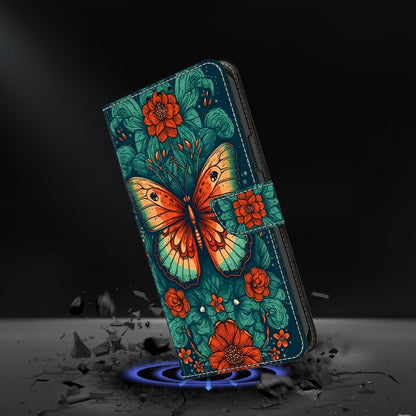 For Google Pixel 9 Crystal Painted Leather Phone case(Flower Butterfly) - Google Cases by PMC Jewellery | Online Shopping South Africa | PMC Jewellery | Buy Now Pay Later Mobicred